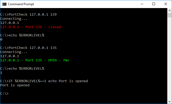 PortCheck TCP Port Check Windows 10